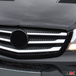 Mercedes Sprinter W906 Front Grill - Omac - S.Steel - Gloss Silver - 2014-2018